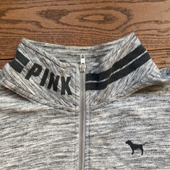 Victoria’s Secret pink zip neck sweatshirt - Picture 2 of 3